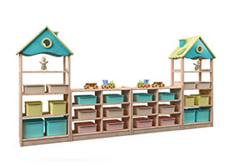 幼儿园实木玩具柜_ 托儿所组合家具柜子_儿童组合收纳柜