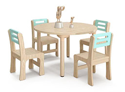 幼儿园桌椅_室内儿童课桌椅_橡木儿童学习课桌椅